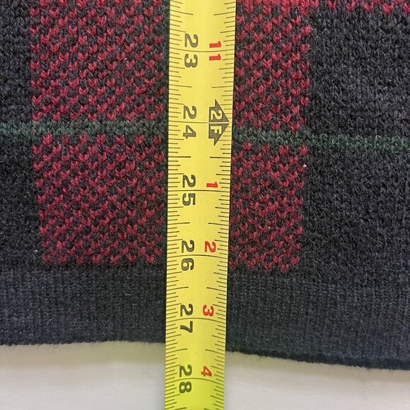 VTG Polo Ralph Lauren Wool Plaid Sweater Mens XL Tartan Buffalo Checked Holiday - Picture 6 of 7